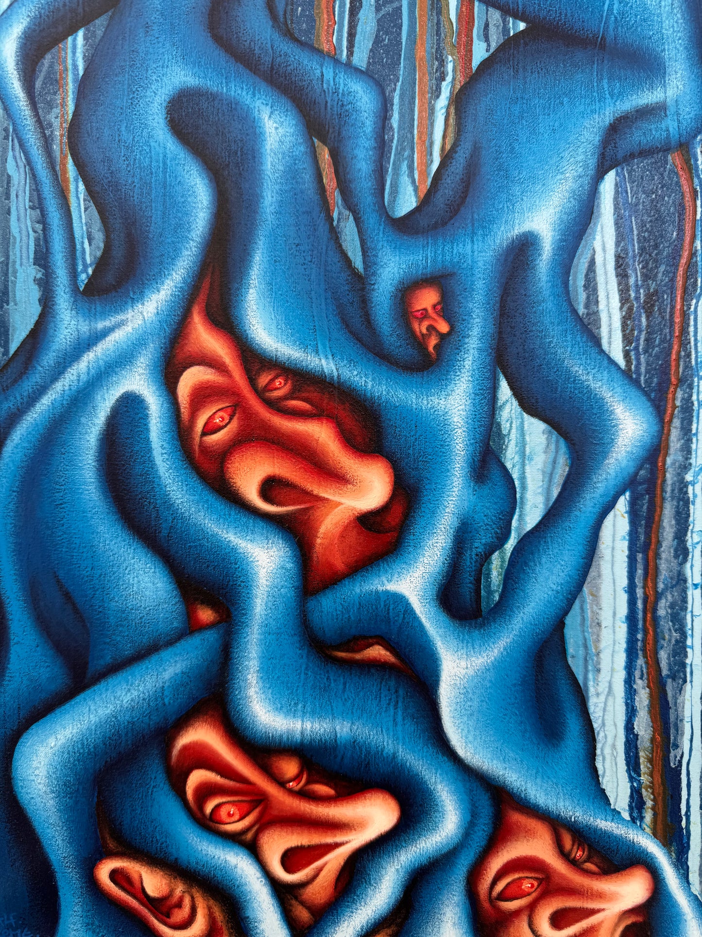 Arbre femme bleu