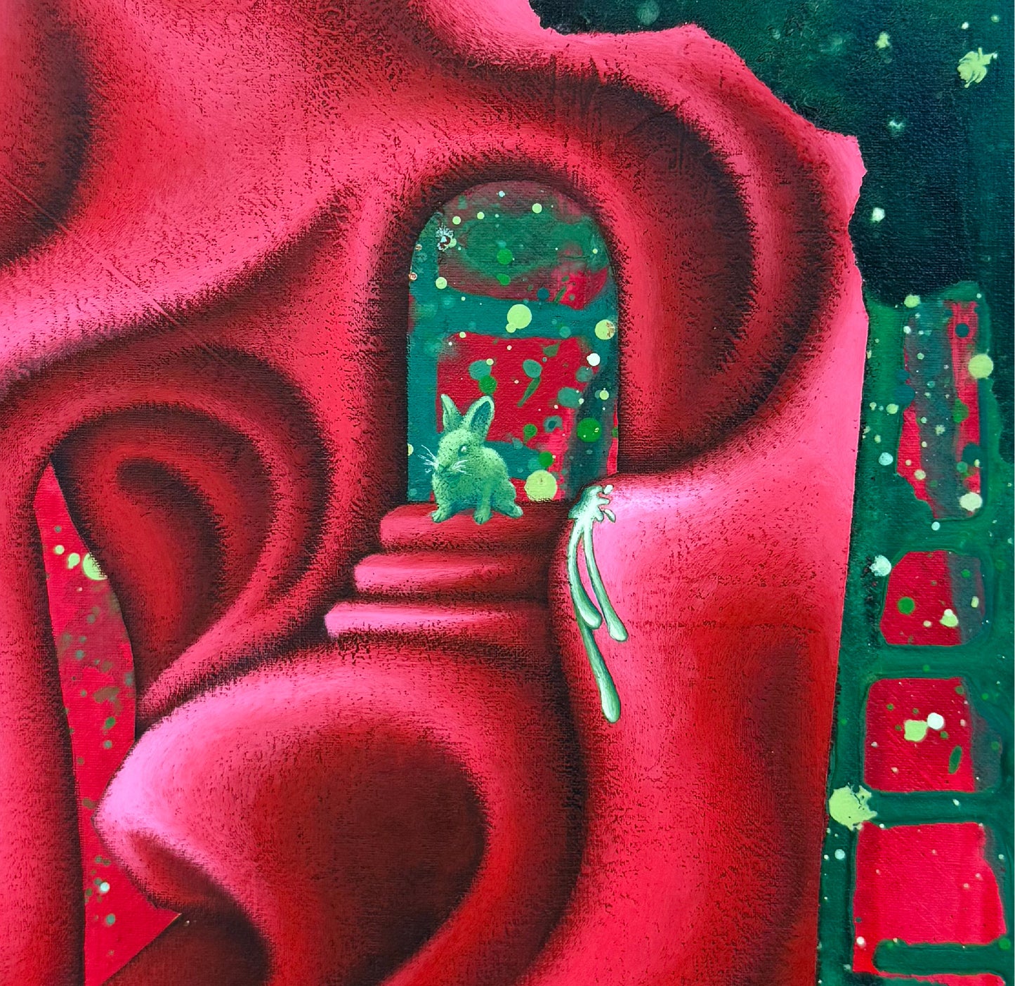 Lotus vert exaltant à la bougie